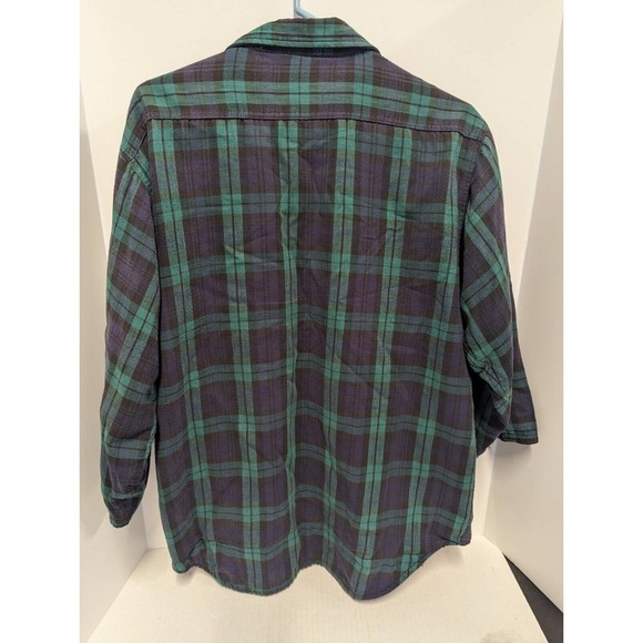 Vintage LL Bean 3/4 Sleeve Quilted Flannel Shirt Jacket Made In USA - Picture 6 of 11